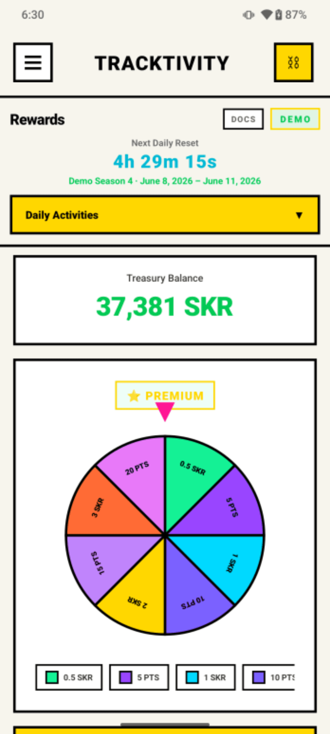 Tracktivity app preview 3